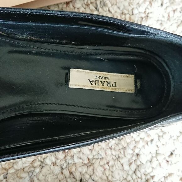 Prada Vernice Soft Patent Flats in Black/Nude size 36.5 - Picture 7 of 7
